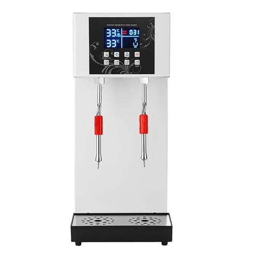 Máquina de café espresso comercial con caldera de vapor, pantalla LED y espumador de leche para uso en panadería y restaurante de té