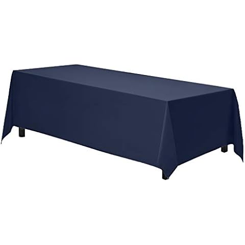 Gee Di Moda Rectangle Tablecloth - 70 x 120 Inch - Navy Blue Rectangular Table Cloth in Washable Polyester - Great for Buffet Table, Parties, Holiday Dinner, Wedding & More Cover