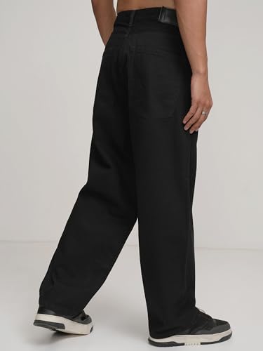 Image of Highlander Men's Loose Baggy Fit Jeans | Mid-Rise | Cotton | Oversized Silhouette for Comfort | Jeans for Man
