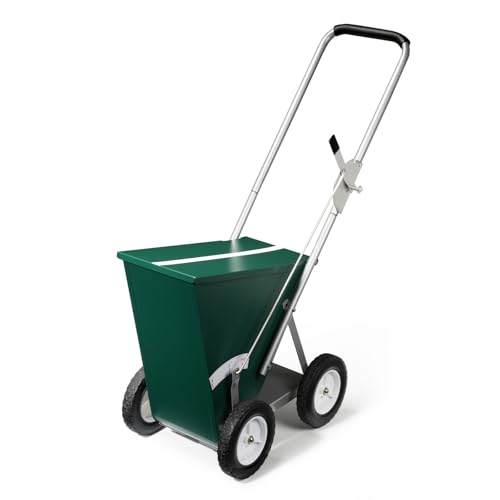 LINEXOR 50 Lbs Heavy Duty Baseball Field Dry Line Marker Softball Field Chalker 2 and 4 Wide Lines Adjustable Green (50 Lbs Capacity)