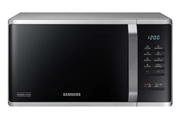 Samsung MS23K3523AS/EU 23L Solo Microwave Oven, Triple Distribution System, Silver