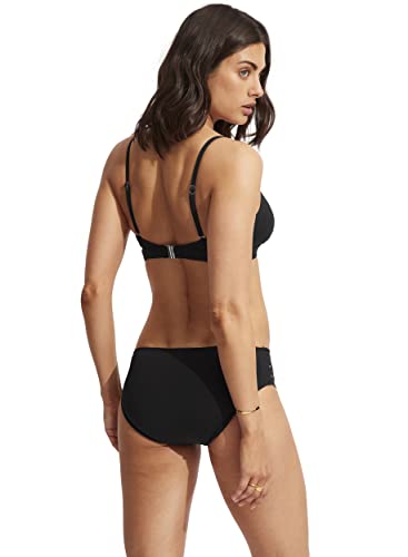 Seafolly Women's Active Hybrid Bralette Bikini Top Swimsuit with Center Keyhole Detail2