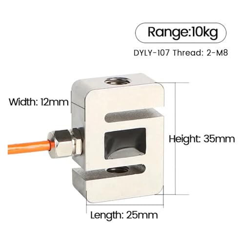 Capteur de Force Miniature DYLY-107 type S pour mesure de traction bidirectionnelle 0-10KG