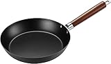 MYUYEE Eisentopf Unbeschichtet Gesundheit Wok Antihaft-Pfanne Gasherd Induktionsherd Universal,Schwarz-24CM
