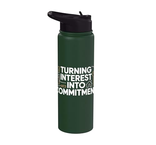 Leasing Agent Job Profession Sign house Contract Real Estate Stainless Steel Insulated Water Bottle