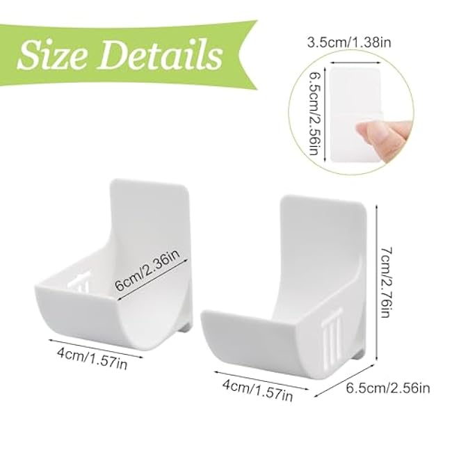 Plastic Bag Holder 2 Pair/4PCS No Punching Trash Bag Dispenser Plastic Wrap Garbage Bag Roll Container Wall Mount Split Storage Bracket for Home Kicthen (White)