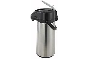 Glass Lined Airpot for Offices and Homes – 2.2 Liter Capacity Coffee...