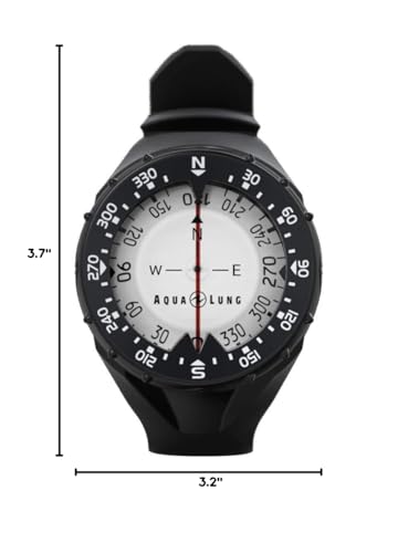 Brújula de muñeca Aqualung - Instrumento de navegación lumínico para buceo miniatura 5