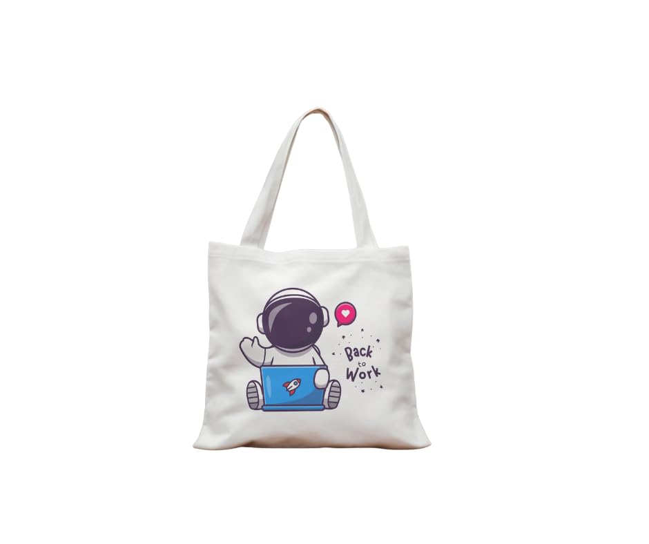make my click Black Typographic Quote Astranout Motivational Tote Bags| College Bag for Girls, 100% Organic Cotton Tote Bag for Traveling & Daily Use (B0CCD5TF32) Amazon Price History, Amazon Price Tracker