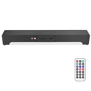 Computerluidspreker, LED Bluetooth-luidspreker 17,2 x 2,4 x 2,2 inch bekabelde draadloze afstandsbediening Kleurveranderend licht voor tv