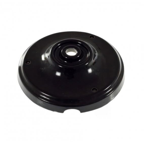 Rosace Plafond Porcelaine Noire Vintage : Fixation Unique avec Passage de Câble - Alliant Esthétique et Fonctionnalité
