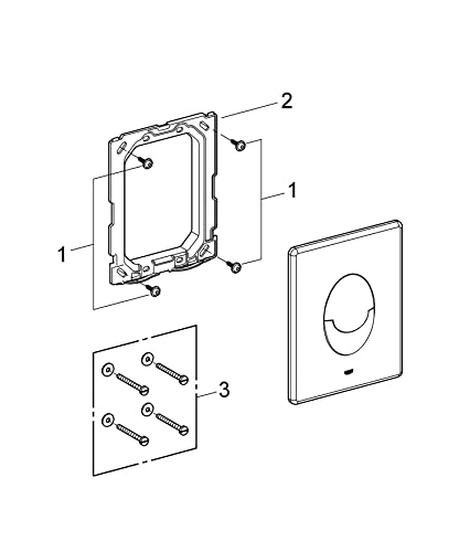 Placa de descarga Grohe Start negro mate con acabado premium de alta resistencia ref 38964KV0 8