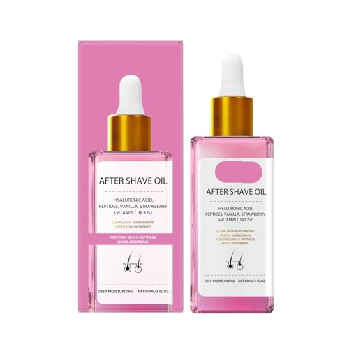 Huile essentielle après-rasage fraise 3PCS pour apaiser et hydrater la peau