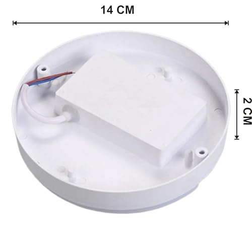 Image of OLIPS LED Bulkhead Light IP54 Waterproof Indoor /Outdoor Wall & Ceiling Light - Weatherproof, Shock Proof, Slim Plastic Surface-Mounted Fixture (12 WATT Round (Cool White), 3)