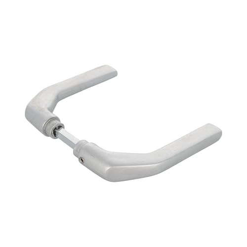 Amig - Türgriffgarnitur ohne Rosette aus Aluminium, matt silberfarben - 130 x 61 mm - Mod. 2113-8 mm Vierkant - Für Türen von 35 bis 65 mm