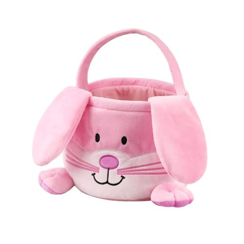 Wepop Bunny Baskets, Cute Eggs Hunting Bags Buckets Gifts for Kids Girls Boys