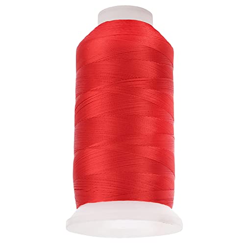 Compras Locas Hilo para Bordar a Máquina, Hilo para Máquina de Coser, Tasa de Desconexión Baja para Uso Doméstico para Coser(rojo)