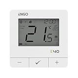 ENGO E40-230W Wired Smart Thermostat ZigBee 3.0 Programmable Heating Controller 230V AC Surface Mounted Digital Room Thermostat for Radiator or Underfloor Heating - Smart App Alexa Google (White)