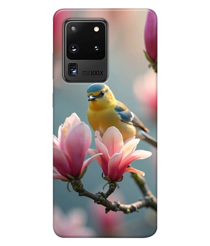 Image of Sparrow Birds Nature Printed Hard Back Case Cover Compatible for Samsung Galaxy S20 Ultra (Multicolor) - D1669