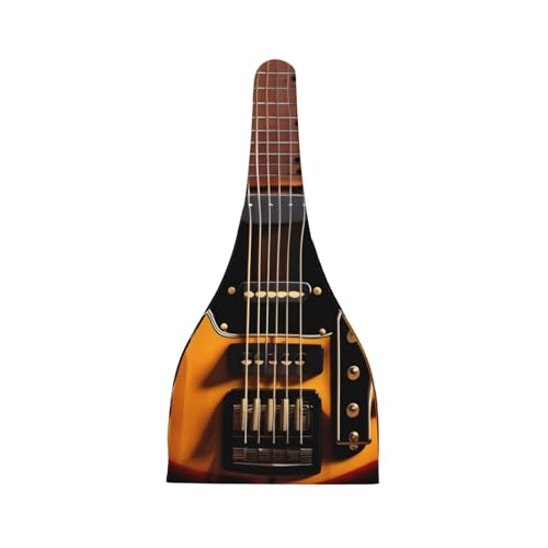 Newborn Baby Hat, Instrumental Guitar Print Soft Top Knot Beanie Cap, Cute Baby Headwear for 0-6 Months Black2