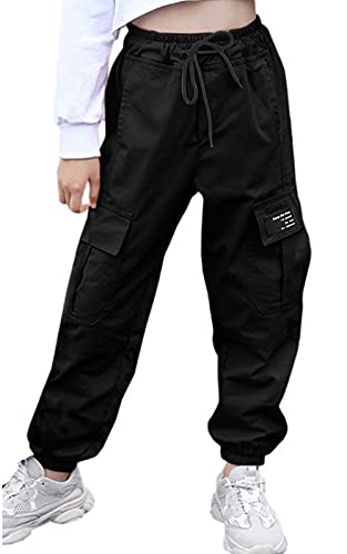 AOWKULAE Girls & Women‘s Casual Cargo Jogger Pants, 6 Years - Women 3XL