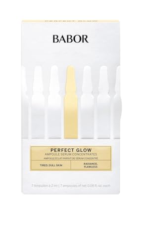 BABOR Perfect Glow - Ampollas de suero facial con pigmentos brillantes para una tez radiante, fórmula vegana, ampollas concentradas, 7 x 2 ml