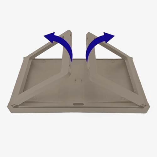 Deconox Katlanabilir Yatak Üstü Laptop Sehpası ve Kahvaltı Masası - Tablet ve Telefon Standlı Çok Amaçlı Portatif Çalışma Sehpası (56x36x26 cm) (TOPRAK) - Görsel 4