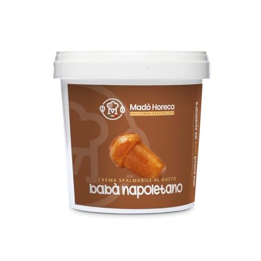 MADÒ Crema Spalmabile al Babà Napoletano Artigianale - MADE IN ITALY Secchio da 1Kg - Creme Spalmabili per Panini, Dolci - Ideale per Bar, Ristoranti e Utenze Business