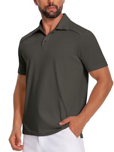 Polo à manches courtes pour homme en coton respirant et col décontracté