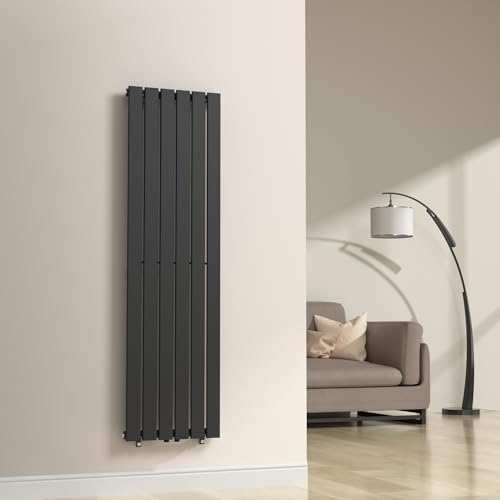 [neu.haus] Radiateur à Panneau Simple Radiateur Design Plat Chauffage Central pour Salon Chambre Salle de Bain 790 W Acier 160 x 45 cm Noir