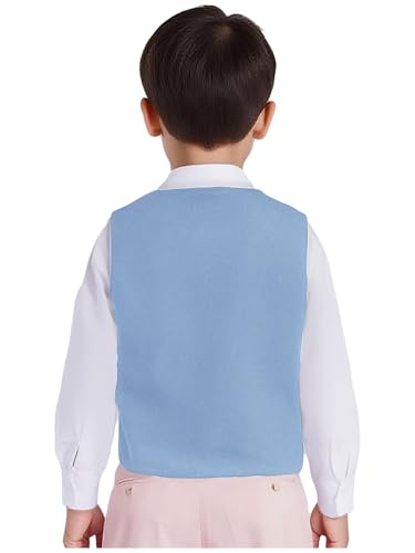 Boy's Formal Suit Vest Color Block Dress Waistcoat Vest Wedding Party Dresses Tuxedo4