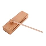 Yardwe Holz-rhythmusblock Musikalischer Holzblock Mit Schlägel Percussion-Instrument Aus Massivem Hartholz Für Musikunterricht Und Kulturprogramme