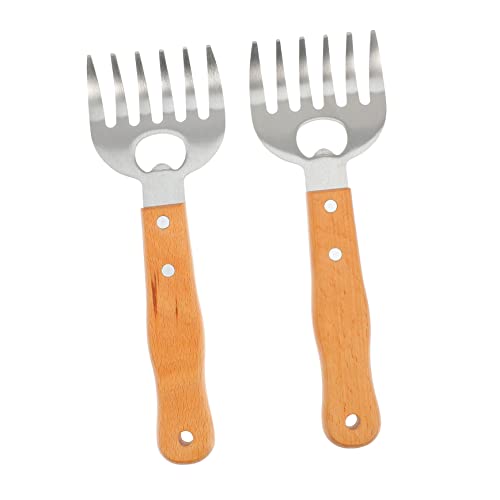 FUNOMOCYA BBQ Meat Claws 2pcs Meat Shredder Claws Stainless Steel BBQ Shredder Forks