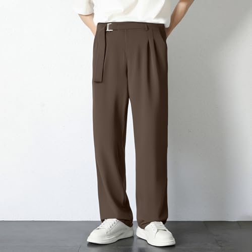 Men's Wide Leg Straight Loose Casual Style Trousers Draped Suit TrousersSock2