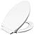 Mayfair Preston Easy to Clean Single Hinge Toilet Seat, Modern Slow Close Plastic Toilet Seat, Elongated, White
