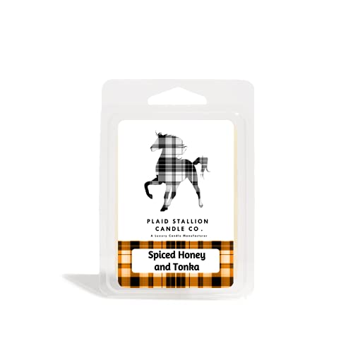 Spiced Honey and Tonka Scent - Long Lasting Highly Scented Wax Melts, Scented Wax Tart Clamshell ((1) Single)