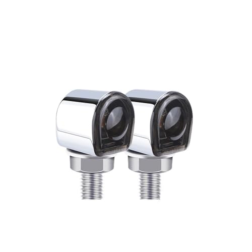 Clignotant de pour moto anti-vibration en aluminium 8mm 12V chrome