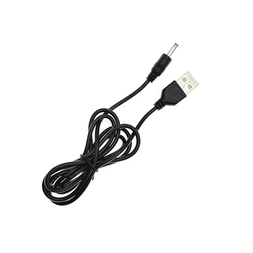 JZK USB auf 3.5 mm 5V Hohlstecker DC Stromkabel, Ersatz-Ladekabel für Foreo Luna, Ladekabel für elektrische Zahnbürste, passend für 3.5 mm x 1.35 mm Spitze