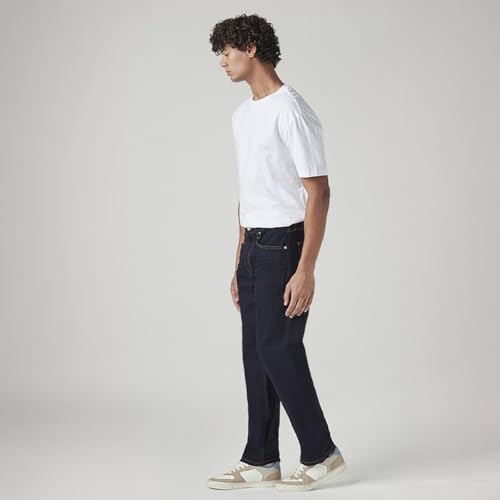 Image of Levi's Men's 505 Dark Indigo Straight Fit Mid-Rise Jeans