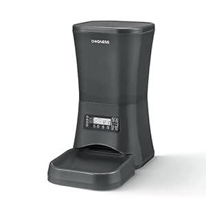 DOGNESS 9L Automatic Dog Feeder Large Breed, Timed Dog Feeder Extra Large, Programmable Auto Pet Food Dispenser Feeder, Portion Control, Voice Recording, Battery and Plug-in Power (Black)