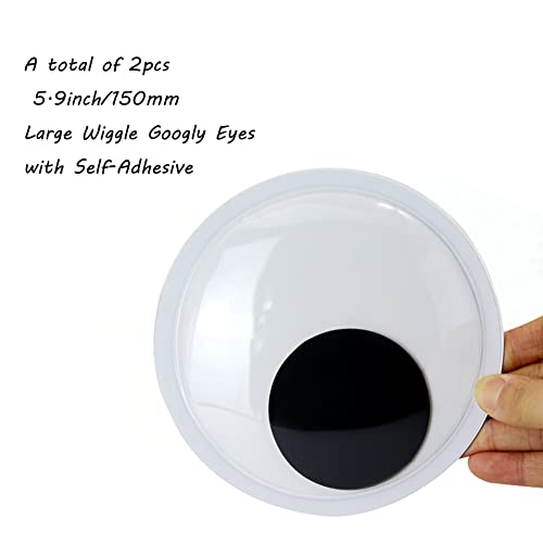 59 inches giant wiggle eyes with self adhesive black white googly eyes for diy crafts christmas tree decoration