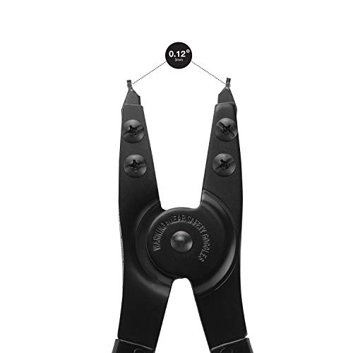 Image of Neiko 02130A Heavy Duty 16 inch Snap Ring Plier Set, 2 Piece, External and Internal Pliers, Straight, 45, 90 Tips