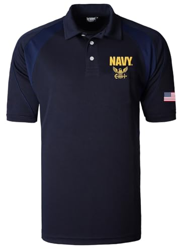 United States Navy Tonal Breathable Golf Shirt