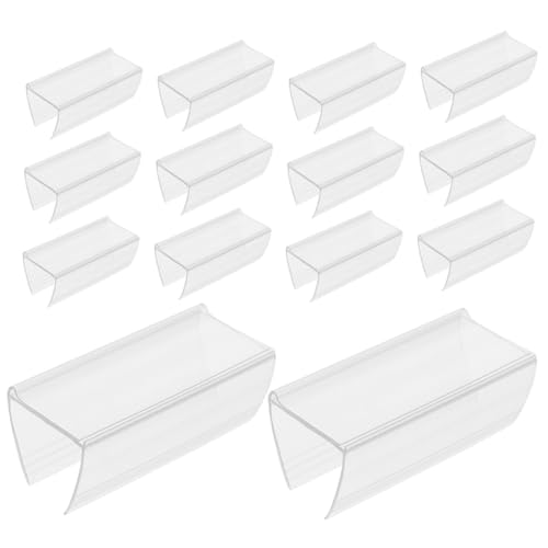 WEKAMOS 50個 透明クリップ式棚札ホルダー 耐摩耗プラスチック製 取り外し可能な価格表示用タグホルダー 小売店用簡単装着価格ラベルスタン