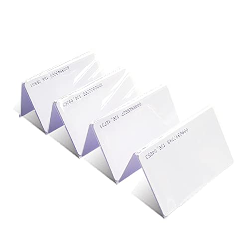 YAVIS 50 Stück RFID-Karte 125 kHz Annäherung ID Smart Card Tag 0,8 mm dick TK4100 / EM4100 / EM4200 Lesen Karte für Zugangskontrollsystem, weiß
