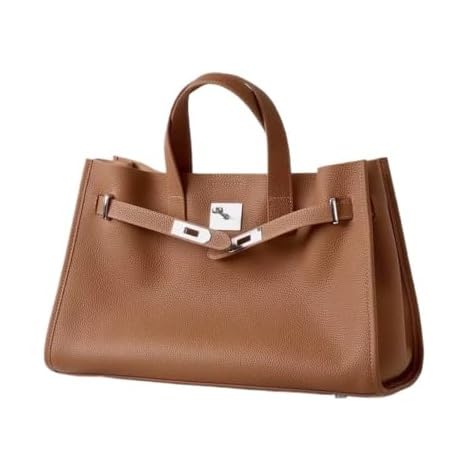 HaiPomo Leather Totes Handbag Shoulder Bag Sling Hobo Commuter Crossbody Bag Large Capacity Locker Versatile Casual Luxury (C)
