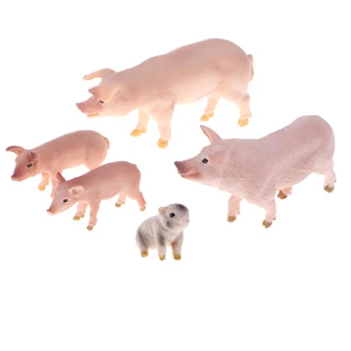 Qianly Figurine de Cochon en Plastique à Collectionner, Objet de Décoration éducatif Idéal pour Les Enfants, à Offrir en Cadeau Ou à Utiliser à La...