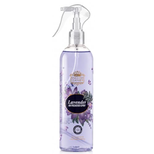 Image of Next Care English Leather Lavender Air Freshener Spray for Home, Car & Office - 200 ml | Long Lasting Room Freshener with Natural Lavender Fragrance | Gas-Free Deodorizer for Indoor Spaces