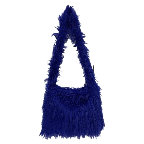 Sac à bandoulière en peluche avec texture douce et finitions élégantes