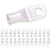 SELTERM 25 Pack 2 Gauge 2 AWG 1/4" Stud UL Marine Grade Ring Terminal Lugs Battery Cable Tinned Copper Eyelets [B46]